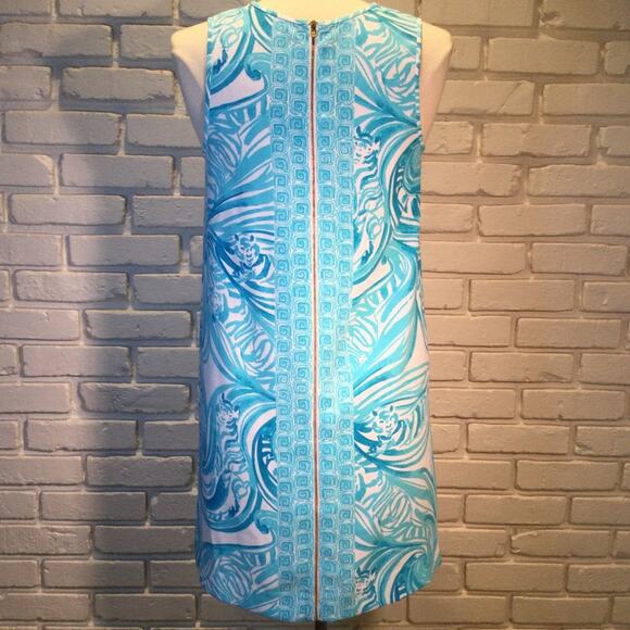 Lilly Pulitzer Sabrina Sea Ruffles Tiger Wave Shift dress Small - Picture 6 of 10